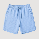 The Lisbon Men's Linen Old Money Blue Shorts