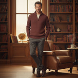 The Vicenza Men’s Soft Knit Half Zip Sweater