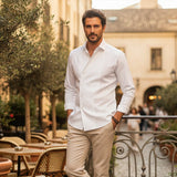 The Provence Men’s Asymmetrical Button Business Shirt