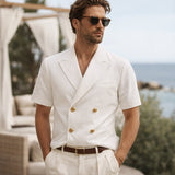 The Bordeaux Men’s Double Breasted Business Suit Shirt
