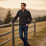 The Vicenza Men’s Soft Knit Half Zip Sweater