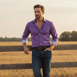 The Amalfi Men’s Casual Slim Fit Striped Button Up Shirt