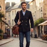 The Parisian Men’s Slim Fit Double Breasted Casual Shirt