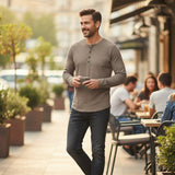 The Cromwell Long sleeve Cotton Polo for Men