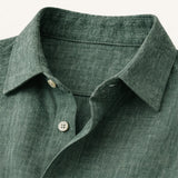 The Meadowfall Men’s Casual Loose Fit Linen Button Up Shirt