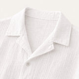 The Oxford Men’s Turn Down Collar Trendy Loose Fit Button Up Shirt