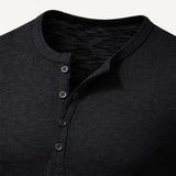 The Berkshire Men’s Casual Button Neck Henley Cotton T Shirt