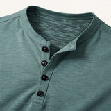 The Bathwick Men’s Breathable Henley Collar Summer T Shirt
