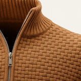 The Lignano Men’s Textured Quarter Zip Knit Sweater