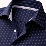 The Sorrento Men’s Trendy Slim Fit Striped Button Up Shirt