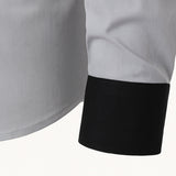 The Gorizia Men’s Trendy Contrast Trim Button Up Shirt