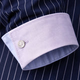 The Sorrento Men’s Trendy Slim Fit Striped Button Up Shirt