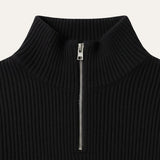 The Edinburgh Men’s Quarter Zip Ribbed Knit Casual Sweater