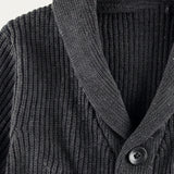 The Venezia Men’s Shawl Collar Chunky Knit Cotton Blend Cardigan