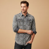 The Fairbrook Men’s Light Grey Vintage Denim Shirt