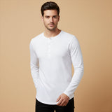 The Berkshire Men’s Casual Button Neck Henley Cotton T Shirt