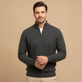 The Lignano Men’s Textured Quarter Zip Knit Sweater