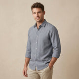 The Willowcrest Park Men's Lightweight Linen Summer Casual Button Up Shirt