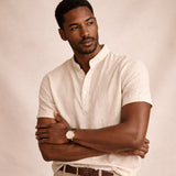 The Meadowbrook Ridge Men's Lightweight Linen Summer Trendy Button Up Shirt