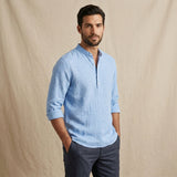 The Ridgebrook Park Men's Breathable Linen Summer Casual Button Up Shirt