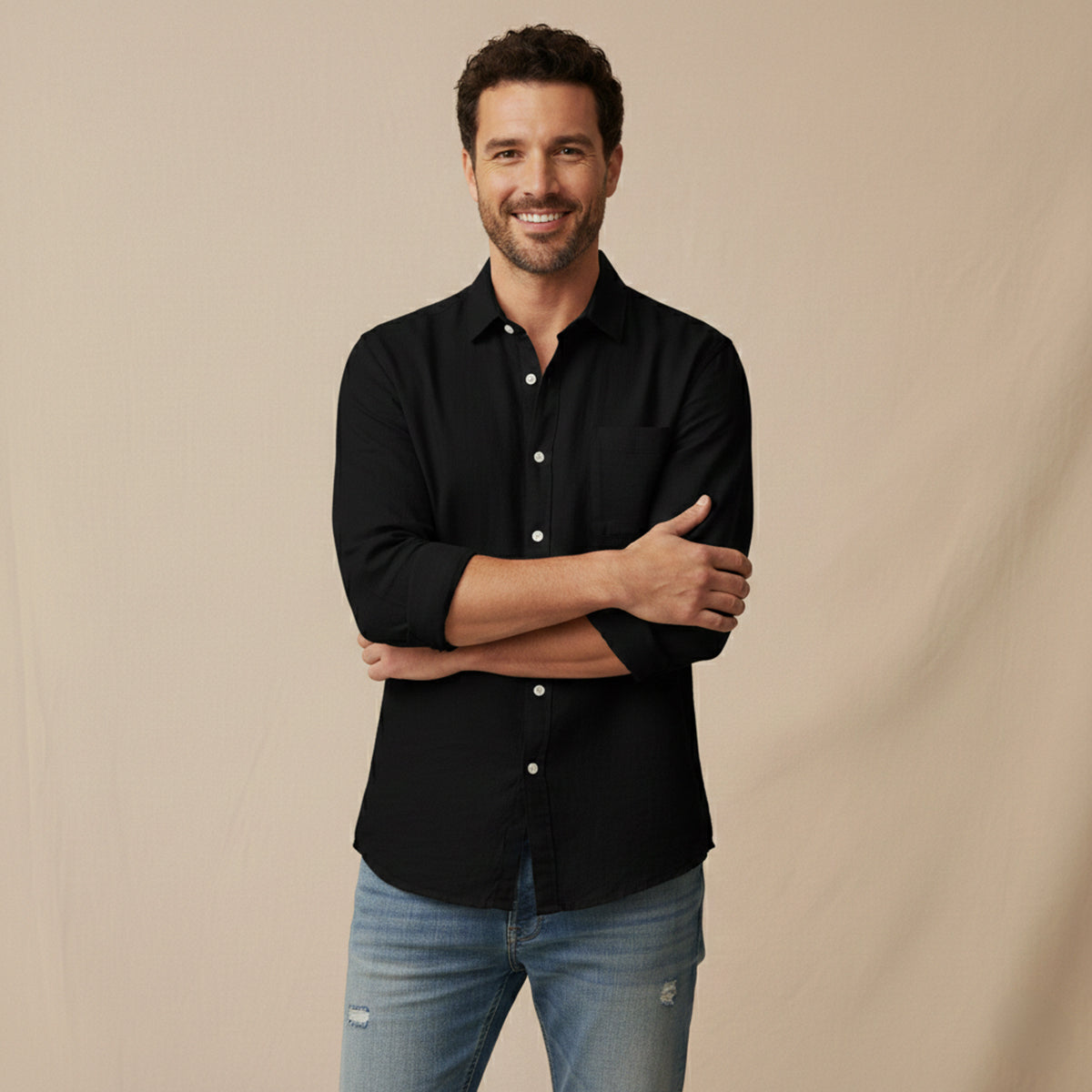 The Yorkshire Men’s Lightweight Cotton Linen Summer Shirt