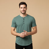 The Bathwick Men’s Breathable Henley Collar Summer T Shirt