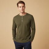 The Umbria Men’s Lightweight Cotton Casual Henley Shirt