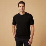 The Evoque Men’s Slim Fit Wool Shirt – Lightweight Short Sleeve Knit