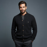 The Caernarfon Men's Casual Button Up Knitted Cotton Cardigan